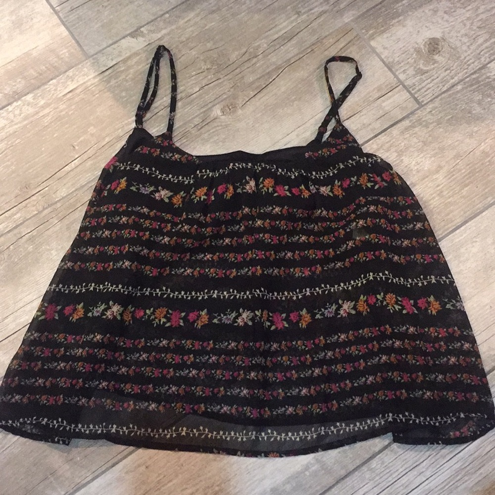 Floral Crop Tank Top